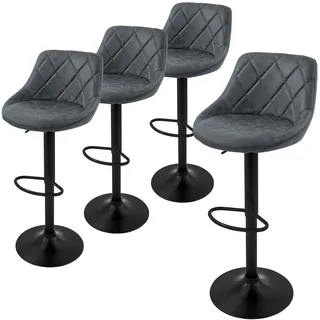 ML-Design 4er Set Barhocker Höhenverstellbar drehbar, Barstuhl mit Fußstütze,