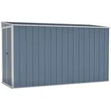 vidaXL Wand-Geräteschuppen 2,88 x 1,18 m grau