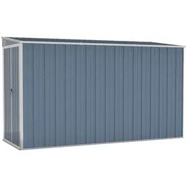 vidaXL Wand-Geräteschuppen 2,88 x 1,18 m grau