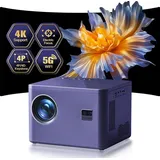 Native 1080P 18000 Lumen 5G WiFi Bluetooth Projektor, Mini LED Beamer mit Elektrischer Fokus und 4D/4P Trapezkorrektur Unterstützt 4K HDMI USB
