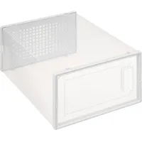 Five 5five Simply Smart Schuhbox in transparent | Schuhorganizer 'Stak' Größe L aus Kunststoff