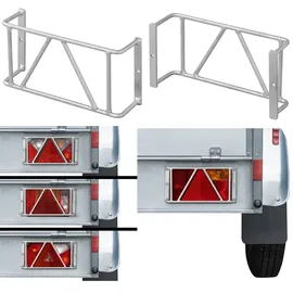 PRO PLUS 2x Rücklichtschutz aus Stahl glanzverzinkt 270 x 132 x 68 mm