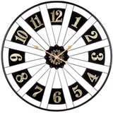 Casablanca by Gilde Wanduhr Passage schwarz, Gold, Metall, 4.5 cm, Dekoration, Uhren, Wanduhren,