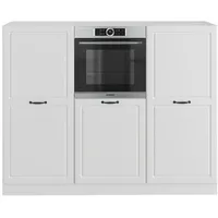 Vicco Küchenblock Weiß Landhaus/Weiß 180 cm ohne Arbeitsplatte