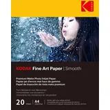 Kodak Fine Art Paper - Mattes Fotopapier, 50 Blatt, 180 g/m2, Format A6 (10x15 cm), Tintenstrahldruck, Leinwand-Effekt, Premium-Qualität, um Ihre Erinnerungen festzuhalten