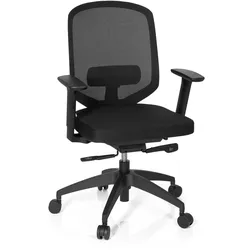 hjh OFFICE Profi Bürostuhl DELIGHT PRO Stoff/Netzstoff mit Armlehnen (höhenverstellbar)