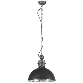Steinhauer Hängeleuchte Pendelleuchte Esszimmerlampe Industriell Retro schwarz Metall chrom