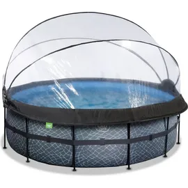 EXIT TOYS Stone Pool 427 x 122 cm inkl. Sandfilter und Abdeckung