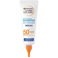 Garnier Sensitive Advanced Körperschutzserum für empfindliche Haut, LSF 50+, wasserfest, mit 2 x Ceramiden, Ambre Solaire, 125 ml