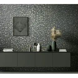Vliestapete MARBURG "Oasis of Ornate", schwarz (anthrazit,silber), B:0,53m L:10,05m, Vlies, Tapeten, moderne Tapete für Wohnzimmer Schlafzimmer Küche