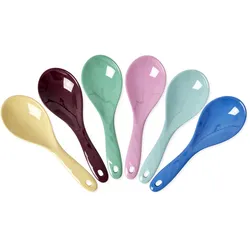 RICE Melamin Salatlöffel Show Your True Colors Einfarbig 6er-Set, diverse Farben