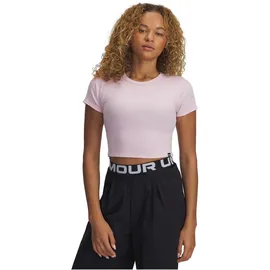 Under Armour Rival Rib Baby Tee Trainingsshirt Damen 647 - prime pink/white M