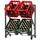 RAMROXX Kastenregal auf Rollen 75 x 32 x 90 cm Schwarz