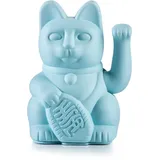 DONKEY Products - Lucky Cat Blue - blaue Winkekatze | Japanische Deko-Katze in stylischem matt-Farbton 15cm hoch