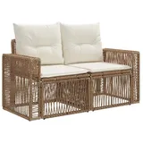 vidaXL Garten-Sofa 2-Sitzanzahl 0 x 0 x 0 cm Beige