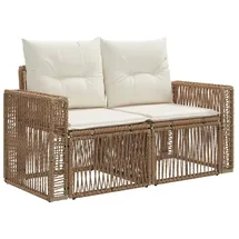 vidaXL Garten-Sofa 2-Sitzanzahl 0 x 0 x 0 cm Beige