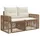 vidaXL Garten-Sofa 2-Sitzanzahl 0 x 0 x 0 cm Beige