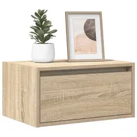 VidaXL Wand-Nachttische mit LED-Leuchten 2 Stk. Sonoma-Eiche
