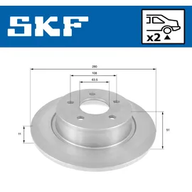 SKF Bremsscheibe VKBD 90121 S2