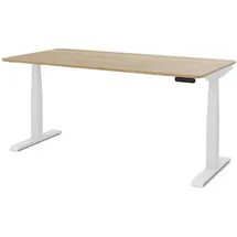 Assmann Electronic ASSMANN Schreibtisch Eiche Artisan, Weiß, Metall, 160x121x70 cm, Arbeitszimmer, Schreibtische, Bürotische