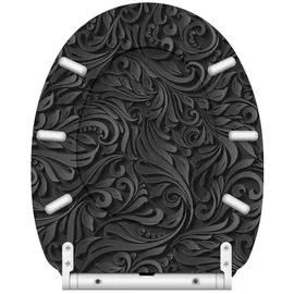 Sanilo WC-Sitz Floral Schwarz