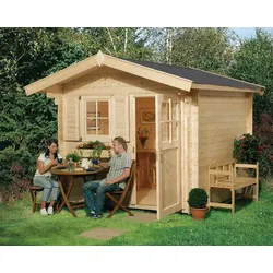 Weka Gartenhaus 106 mit Vordach 250 x 250 cm - 50 % Rabatt auf Dacheindeckung