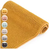 Blumtal Badematte, Gelb, Textil, 60x120 cm, Oeko-Tex® Standard 100, Badtextilien, Badematten