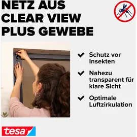 Tesa Insektenschutz Alu COMFORT für Türen 100 x 220 cm Weiß