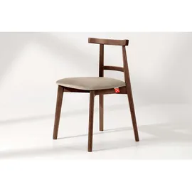Konsimo Holzstuhl LILIO creme 2er Set