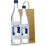 Griechischer Ouzo Apollo | milder Uzo aus Griechenland Premium 2x 700ml (Geschenk Tasche)