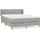 vidaXL Boxspringbett mit Matratze Hellgrau 140x200 cm Stoff