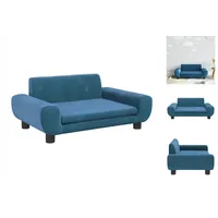 vidaXL Kindersofa Blau 70x45x33 cm Samt