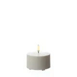 uYuni LED Kerze THEA für Innen/Außen H: 5cm D: 8,4cm weiß bis zu 1000Std outdoor