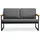 konsimo® TRIBO Loungesofa grau/schwarz