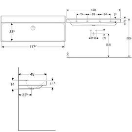 Geberit Xeno² Waschtisch 120 x 48 cm (500552011)