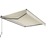 Tectake Gelenkarmmarkise Ornella Verschiedene Größen Uv Beständig und Wasserabweisend 250 x 200 cm 200 x 250 x 41 cm Beige