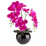 ABELLA Flora künstl. Orchidee Phalaenopsis Deko-Topf Höhe 51cm