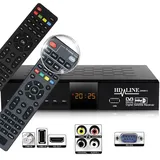 hd-line 20500 S Digitaler Satelliten HD Receiver (DVB-S/DVB-S2, HDMI, AV, 2X USB 2.0, Full HD 1080p, Digital Audio Out) [Vorprogrammiert für Astra, Hotbird und Türksat] Intelligente Fernbedienung