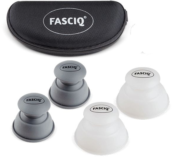 Fasciq® EasyPush, Triggerpoint Schröpfkopf Set, lokal cuppen 4 St