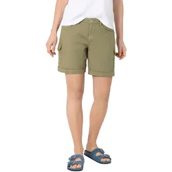 TIMEZONE Damen Short LOOSE ROSLYNTZ CARGO Relaxed Fit Grün 4081 Normaler Bund Reißverschluss W 27