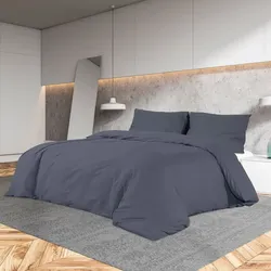 Bettwäsche-Set Anthrazit 240x220 cm – Eleganz in Baumwolle