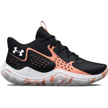 Under Armour Jet '23 Basketball Schuhe, Black Bubble Peach White, 45.5 EU