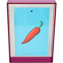 Bilderrahmen QUEENCE "Wechselrahmen pink", pink, B:13,5cm H:18,5cm T:3,5cm, Acrylglas, Bilderrahmen, Stylischer Neon Rahmen für Fotos und Bilder in 10x15cm