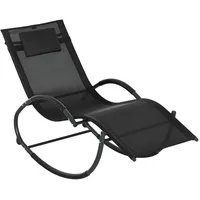 Outsunny Gartenliege 155 x 61 x 88 cm Schwarz