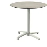 Essentials X Cross Terrassentisch Sand gestell + Moonstone HPL Ø70 cm