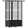 vidaXL Hochbeet mit Rankgitter und Dach 124,5 x 40 x 138 cm Schwarz