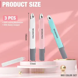 luxuskollektion Schneidemesserset 9mm mit 10 Klingen, Einziehbarer