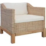Maison Exclusive - Sessel mit Auflagen Natur Rattan - Braun