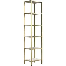 VCM Standvitrine Vinali M 40 x 30 x 165 cm Gold