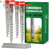 Novatool Bodenhülse 31066-4x Stahl feuerverzinkt